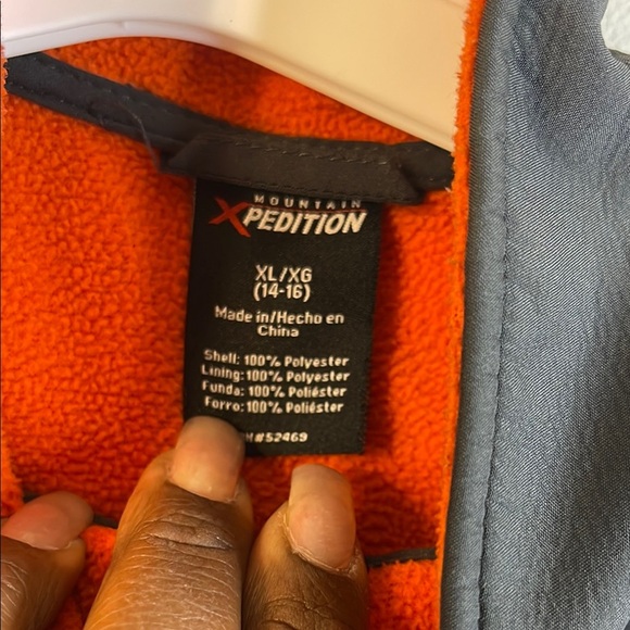 EUC Boys Mountain Xpedition Orange and Gray Jacket Size XL #27 - Picture 2 of 7